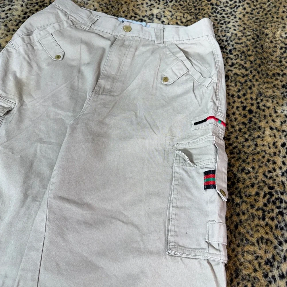 Most Official Seven M7 Baggy Beige Cargo Shorts Mens 34 Y2K Skater Streetwear